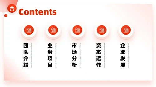 红色微粒体商业计划书PPT模板