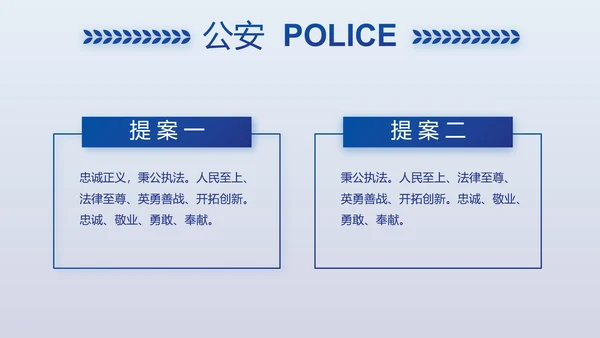 蓝色大气公安警察案件汇报动态PPT模板