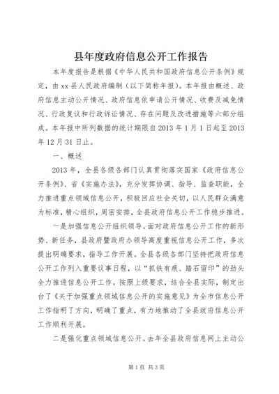 县年度政府信息公开工作报告.docx