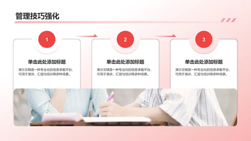 红色党政风领导力提升PPT模板