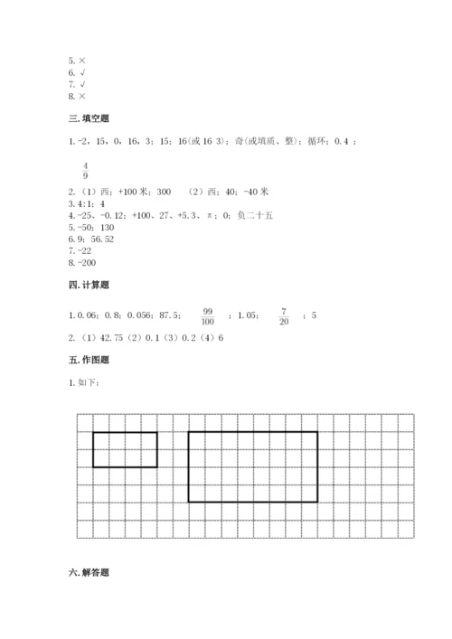 冀教版小学六年级下册数学期末检测试题附答案【培优】.docx