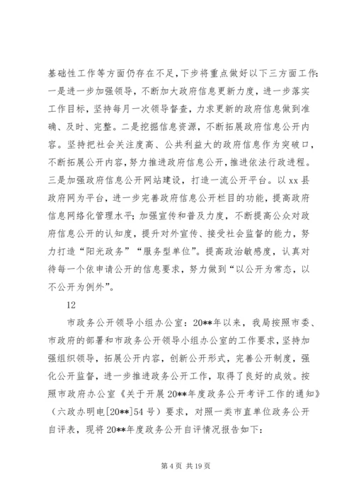 县建设局政府信息公开工作自查报告.docx