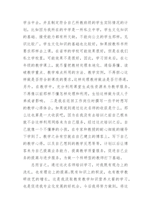 教师暑假研修培训心得体会.docx