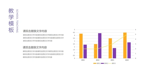 紫色插画风教学课件PPT模板