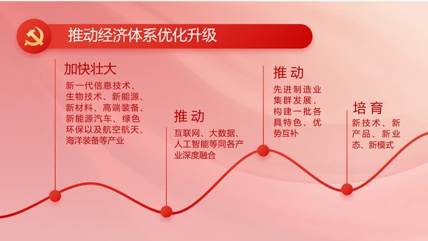 红色党建政府工作总结汇报PPT党课