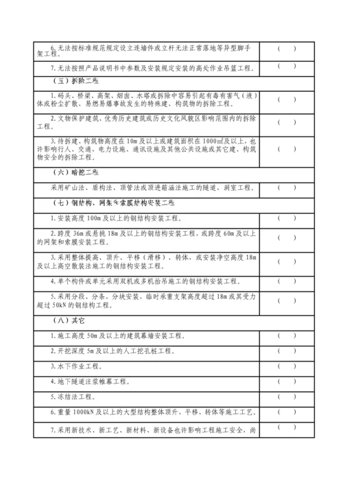 危险性较大的分部分项工程清单汇总.docx