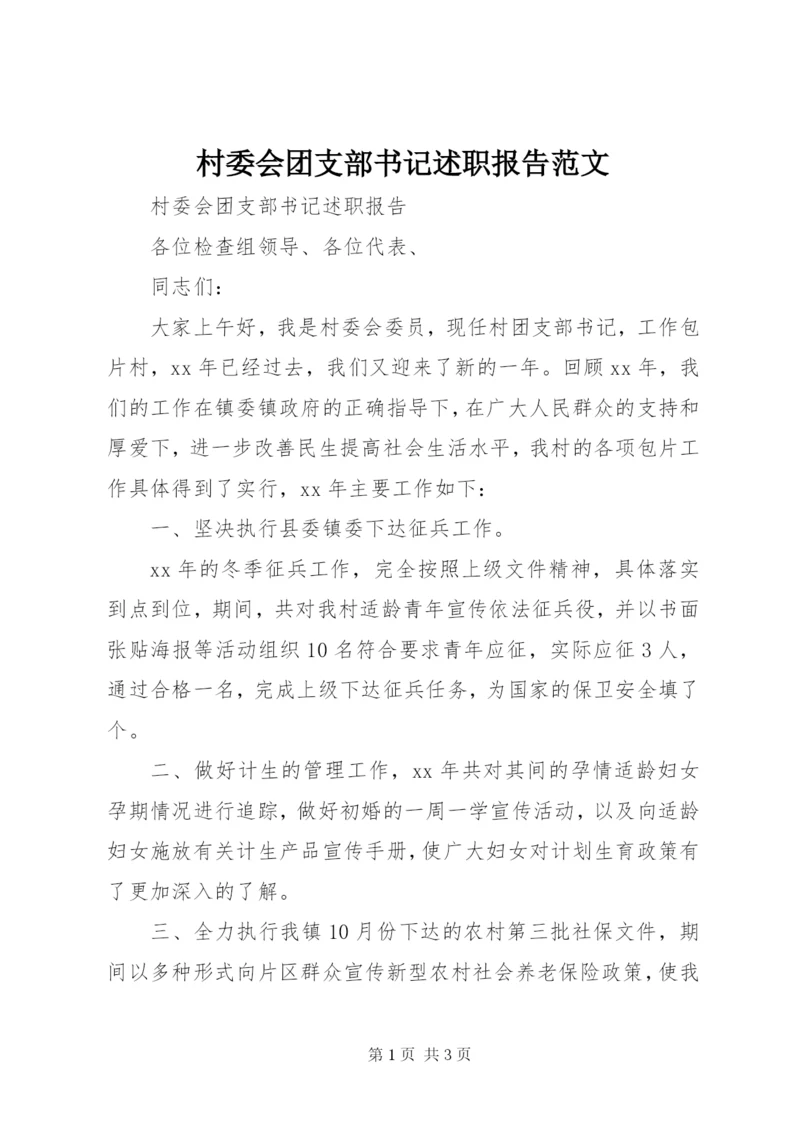 村委会团支部书记述职报告范文.docx