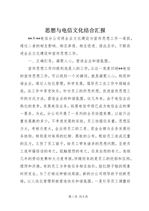 思想与电信文化结合汇报.docx