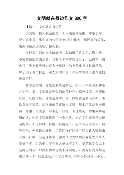 文明就在身边作文800字.docx