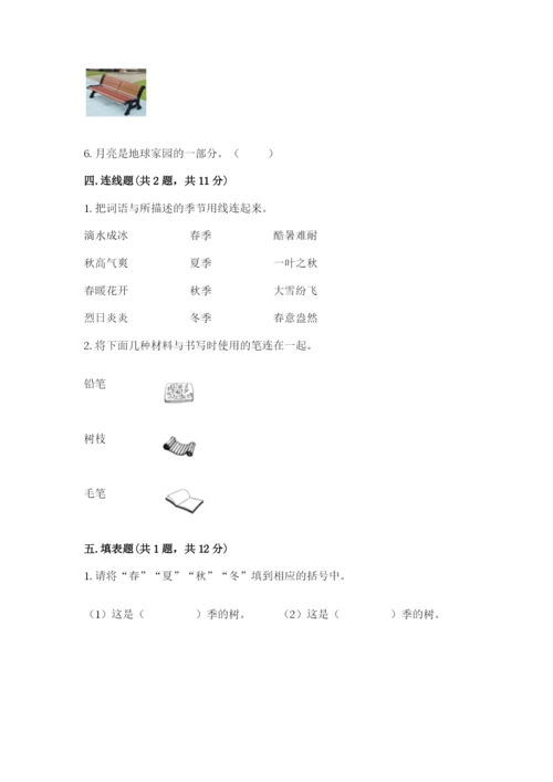 教科版小学二年级上册科学期末测试卷（考点精练）.docx