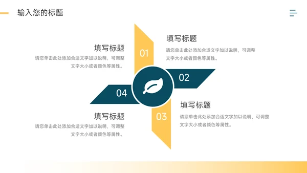 黄蓝扁平欧美风企业商业计划书PPT模板