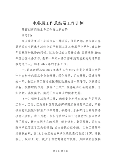 水务局工作总结及工作计划 (3).docx