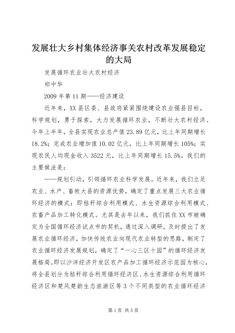 发展壮大乡村集体经济事关农村改革发展稳定的大局 (3).docx