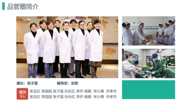 医疗品管圈活动成果汇报通用PPT模板
