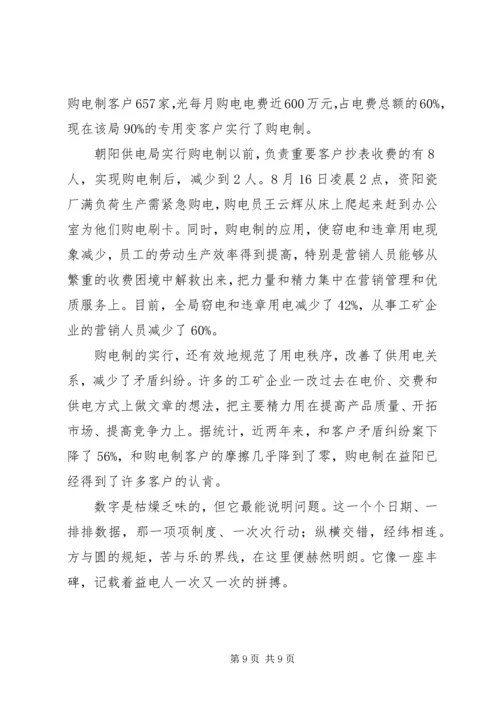 光明的抉择电业局推行购电制纪实.docx