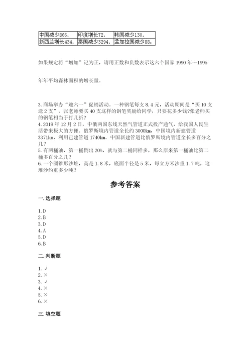 玛多县六年级下册数学期末测试卷推荐.docx