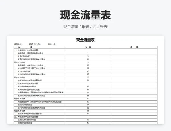 现金流量表