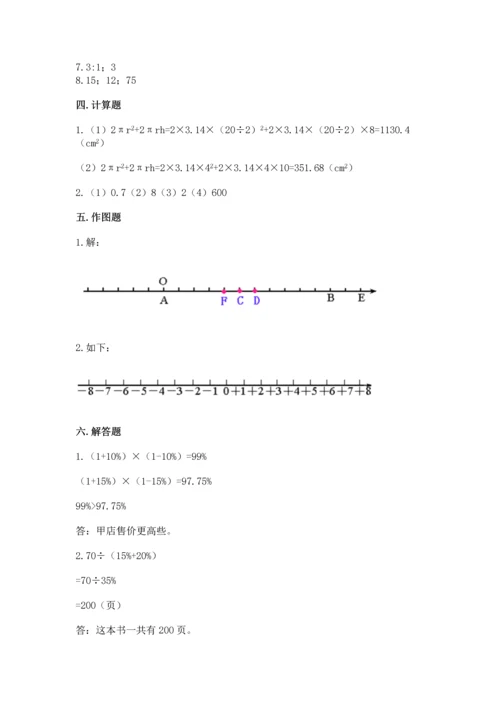 人教版六年级下册数学期末测试卷【名校卷】.docx