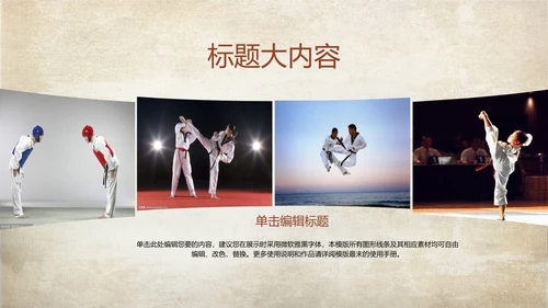 武术跆拳道空手道比赛PPT
