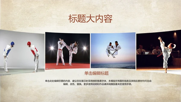 武术跆拳道空手道比赛PPT