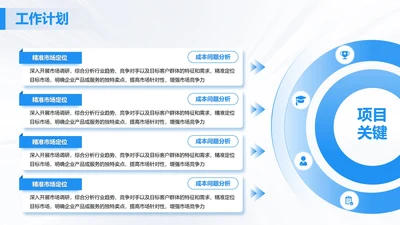 蓝色工作计划PPT单页