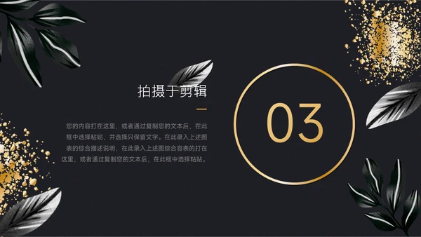黑金文艺高端短视频运营教程PPT模板
