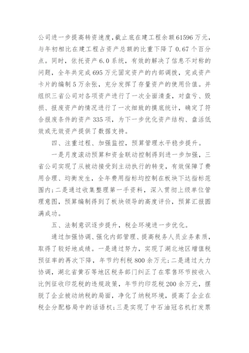 主管财务领导履职尽责的述职报告.docx