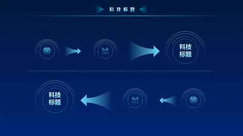 蓝色科技风大数据动态粒子风量子通用PPT模板