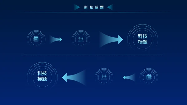 蓝色科技风大数据动态粒子风量子通用PPT模板