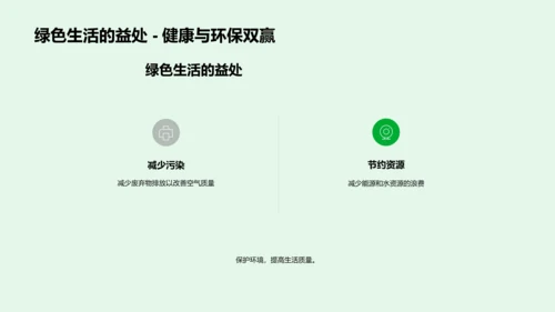 绿色生活教育课PPT模板