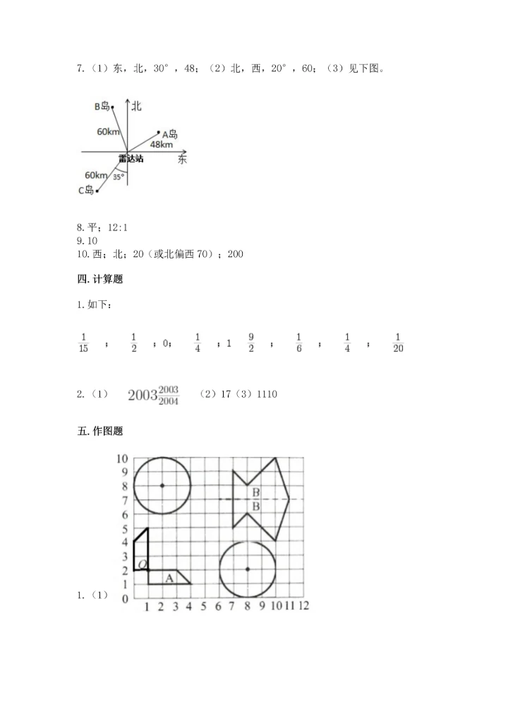 人教版六年级上册数学期末测试卷精品（综合题）.docx