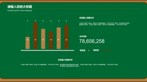绿色卡通黑板风儿童插画教育教学课件PPT模板
