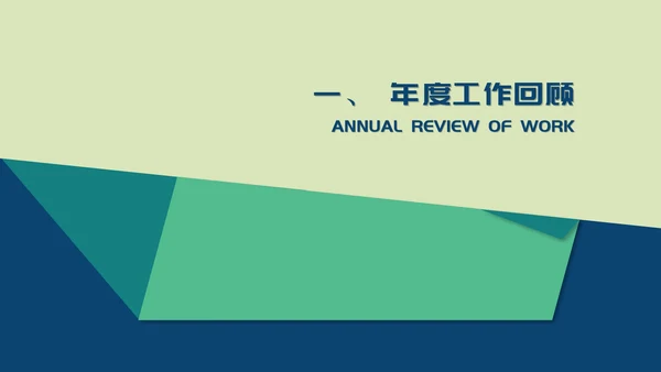绿色几何风行政职场年度述职报告PPT模板