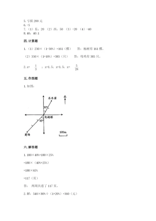 北京版六年级下册数学期末测试卷（综合卷）.docx