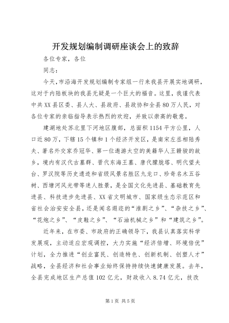 开发规划编制调研座谈会上的致辞 (4).docx