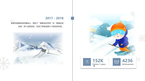 冬季活动户外滑雪培训运动宣传PPT模板