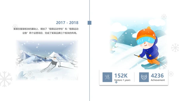 冬季活动户外滑雪培训运动宣传PPT模板