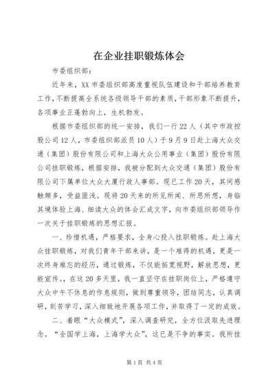 在企业挂职锻炼体会 (4).docx