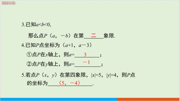 7.1.2 平面直角坐标系 教学课件--人教版初中数学七年级下