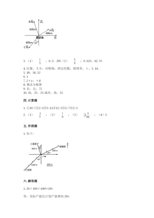 2022六年级上册数学期末考试试卷精品（夺分金卷）.docx