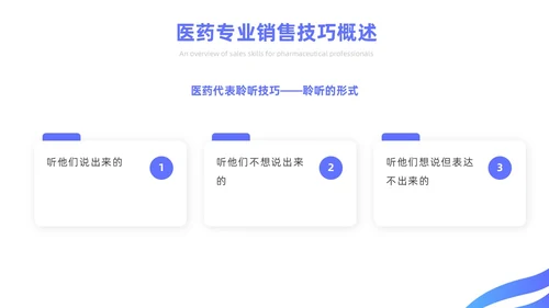 蓝色简约风医药代表销售经验分享培训课件