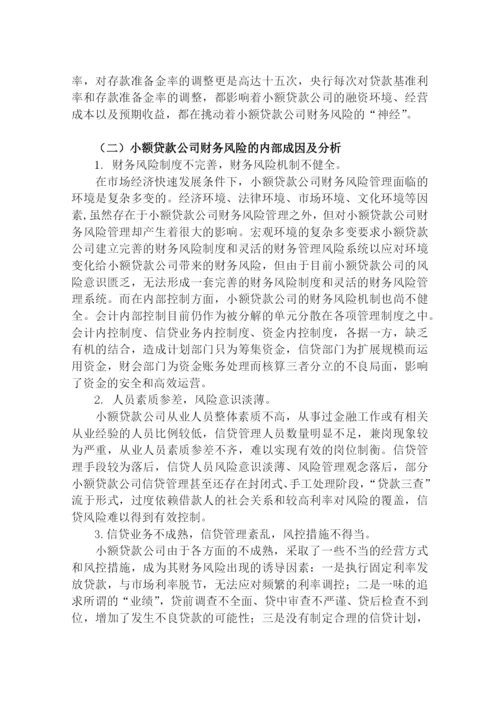 我国小额贷款公司财务风险探讨--毕业论文设计.docx