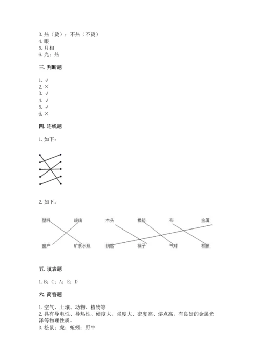 教科版科学二年级上册《期末测试卷》含答案（培优b卷）.docx
