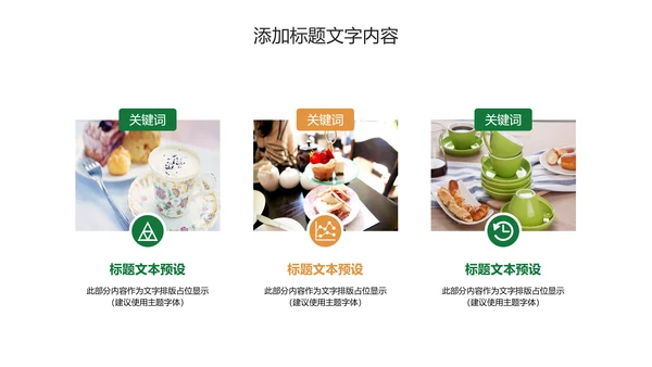 餐饮美食甜品店茶餐厅咖啡下午茶PPT动态模板