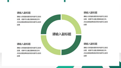 绿色商务风总结汇报PPT模板