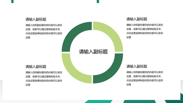 绿色商务风总结汇报PPT模板
