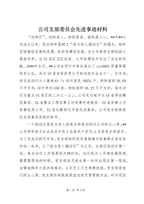 公司支部委员会先进事迹材料.docx