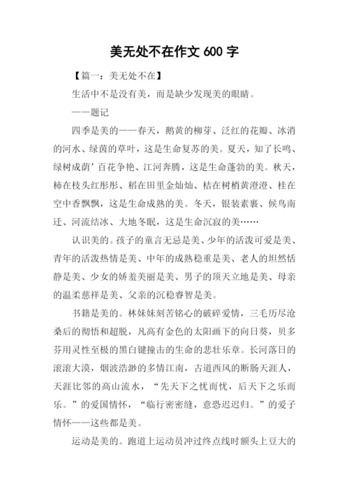 美无处不在作文600字.docx