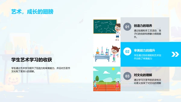艺术教育万圣节课堂PPT模板