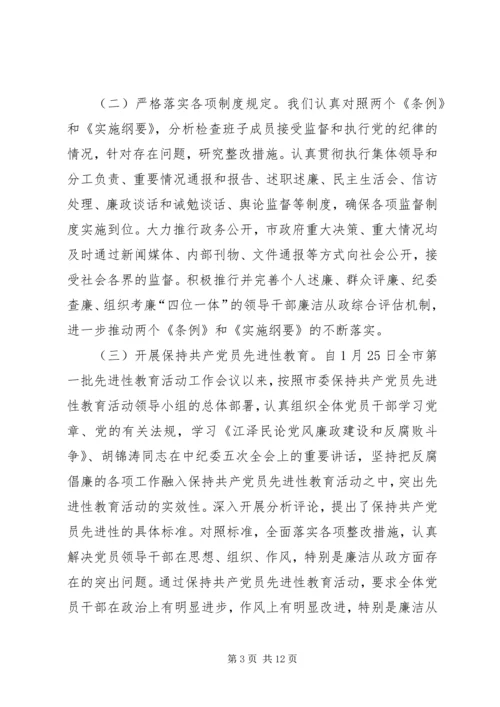 市政府落实党风廉政责任制工作汇报.docx